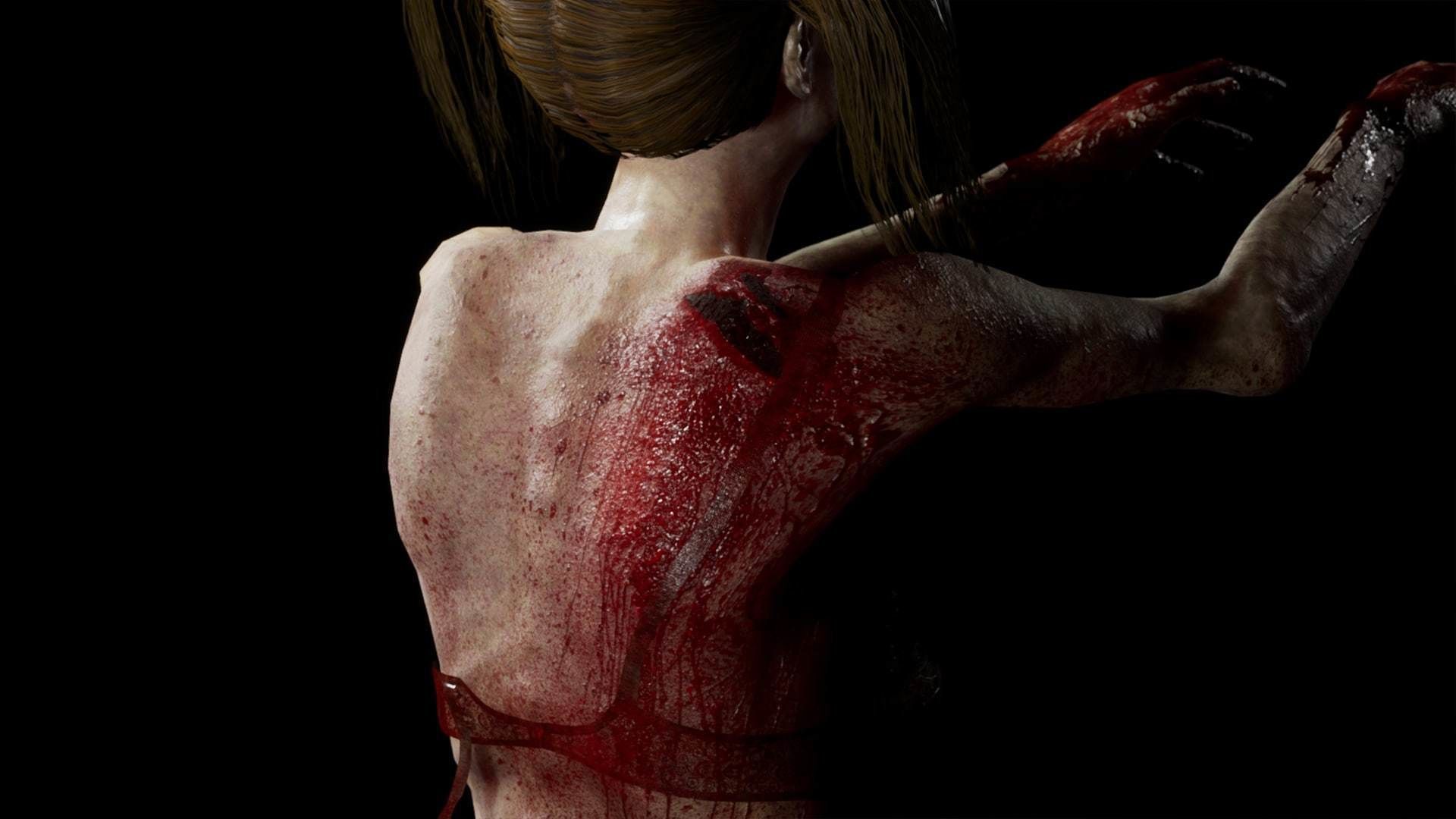 Zombie - Starved Female - Cheerleader Low-poly 3D model_6