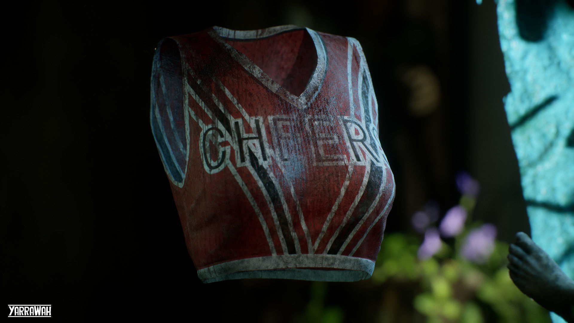 Zombie - Starved Female - Cheerleader Low-poly 3D model_12