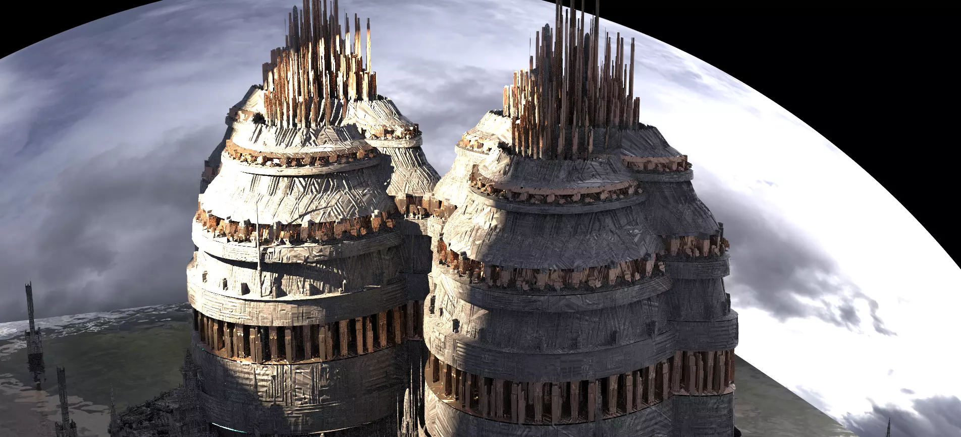 Elite Advanced Ship city 3D model_0