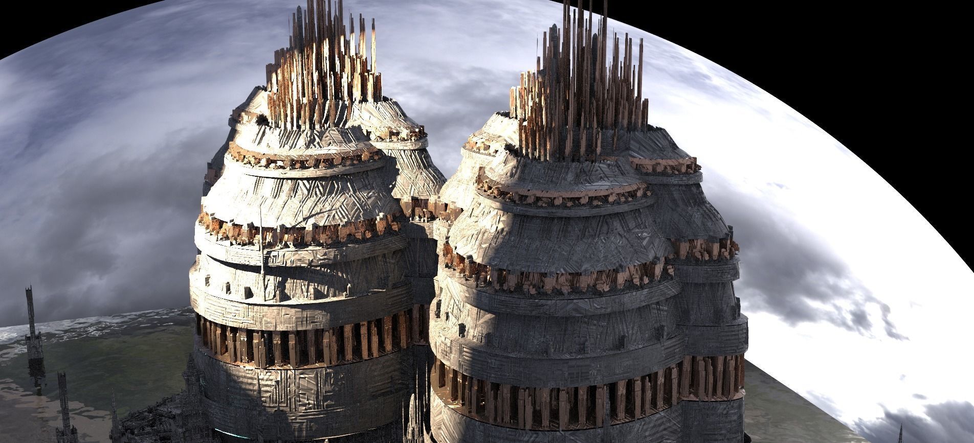 Elite Advanced Ship city 3D model_1