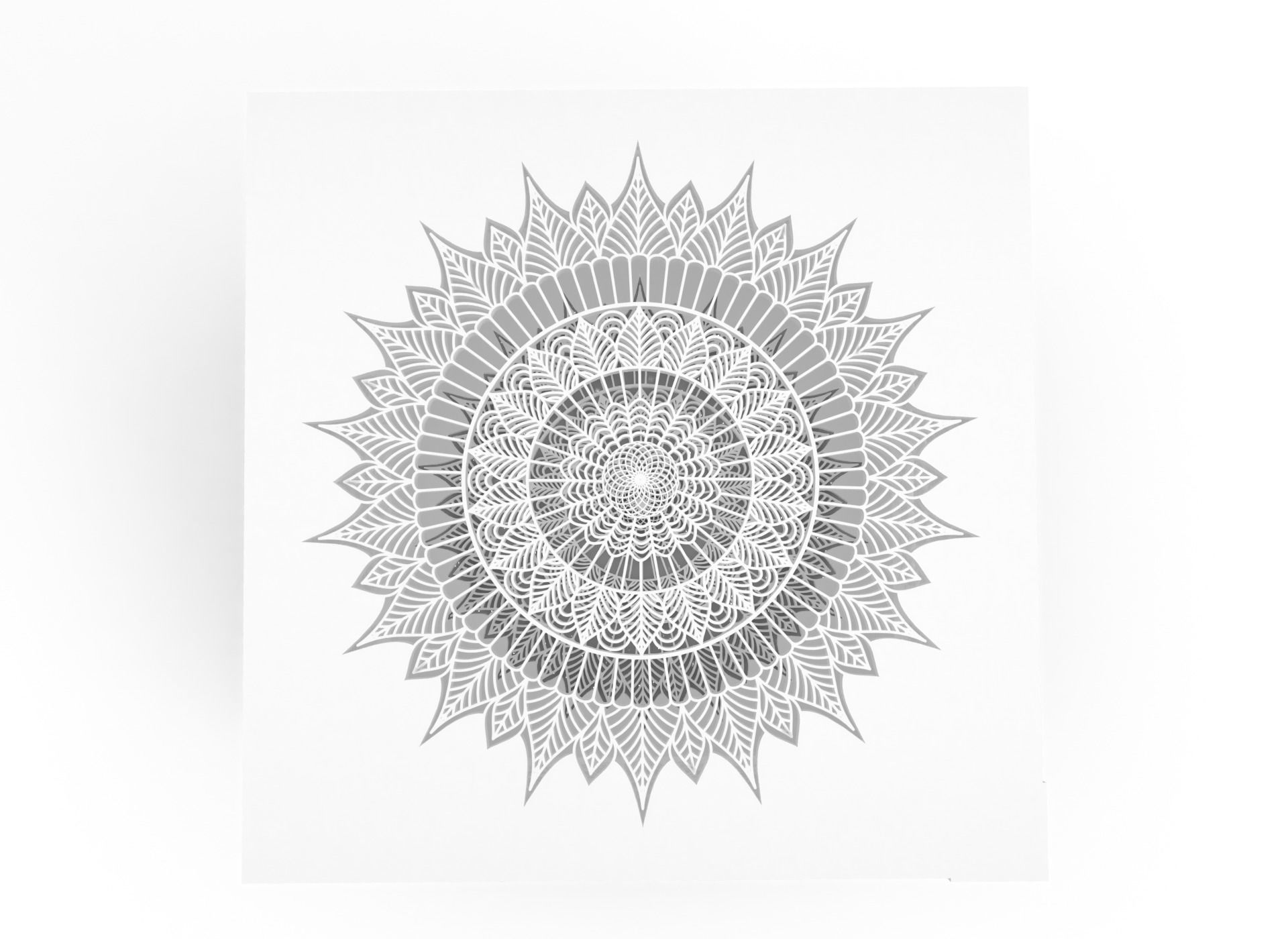 Mandala Patterned Box 3D print model_1