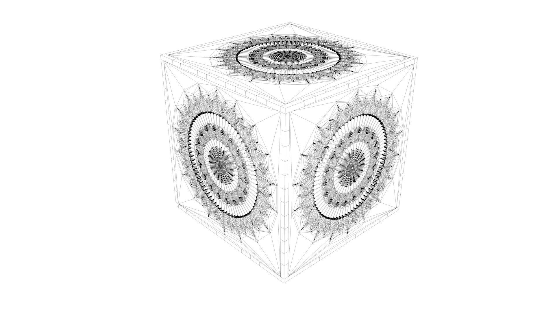 Mandala Patterned Box 3D print model_4
