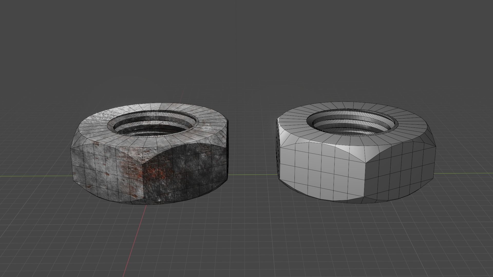 A Rusted and Clean Nuts Hardware 3D 3D model_3
