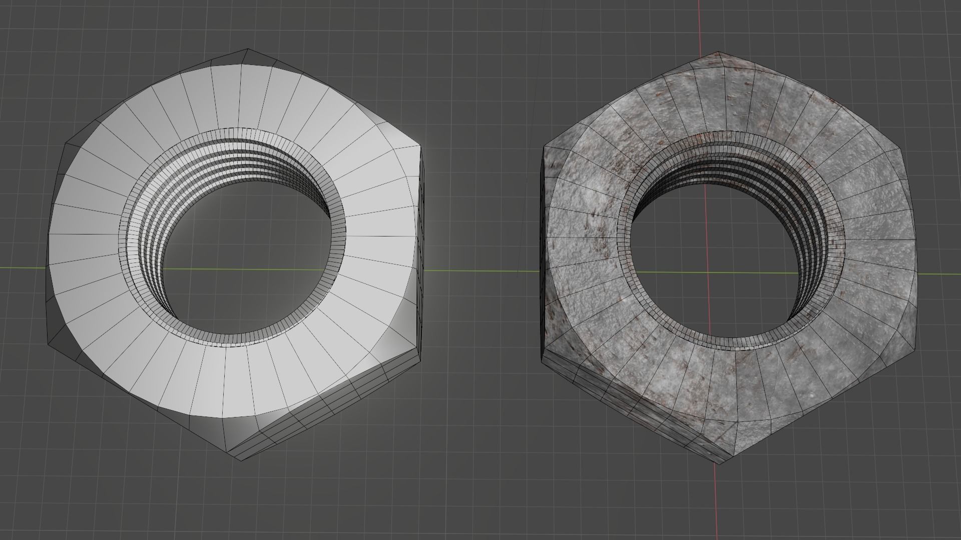 A Rusted and Clean Nuts Hardware 3D 3D model_7