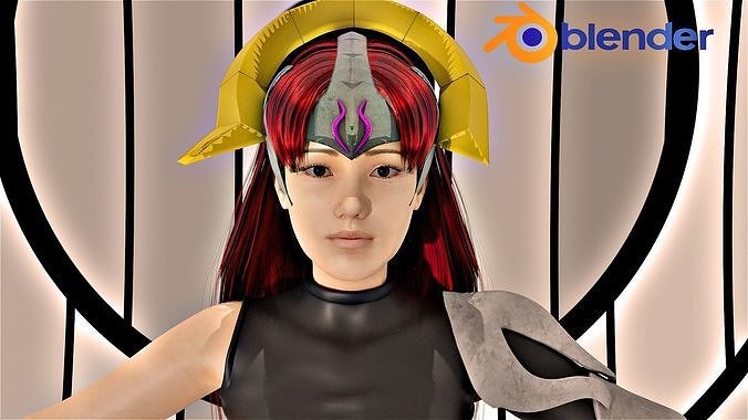 Wonder girl blender 3D model
