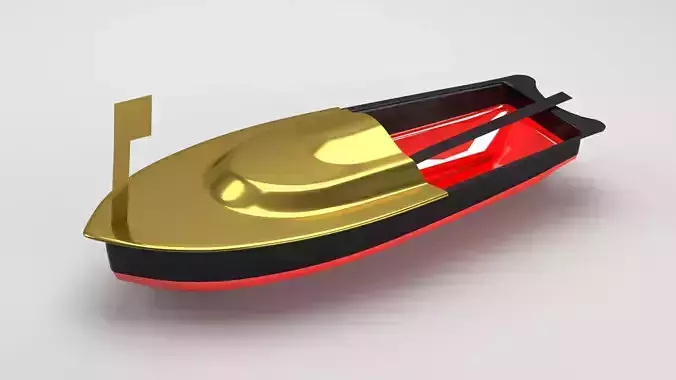 Steam Boat Toy 3d Model Low-poly 3D model