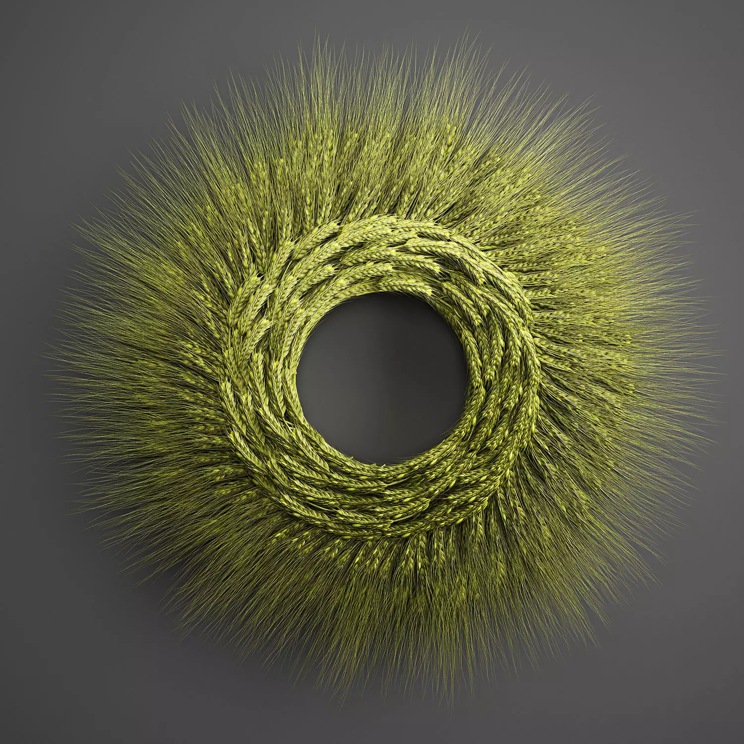Wheat Ears Wall Wreath 218 3D model_0