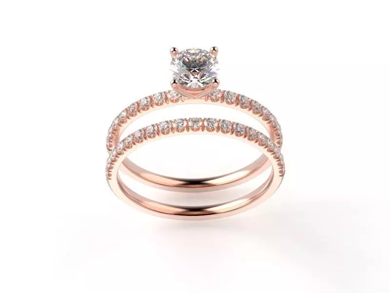 Diamond ring SOL 2021 - 004 for Women 3D print model