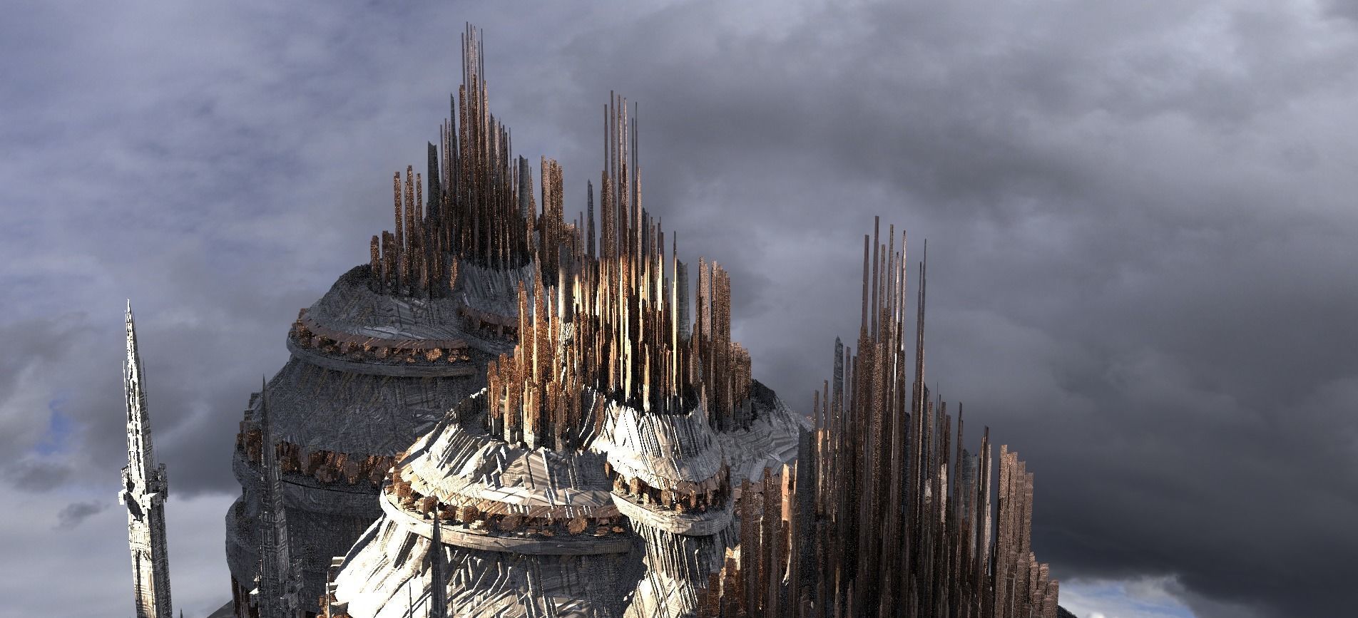 New World order Domes Kitbash 3D model_1