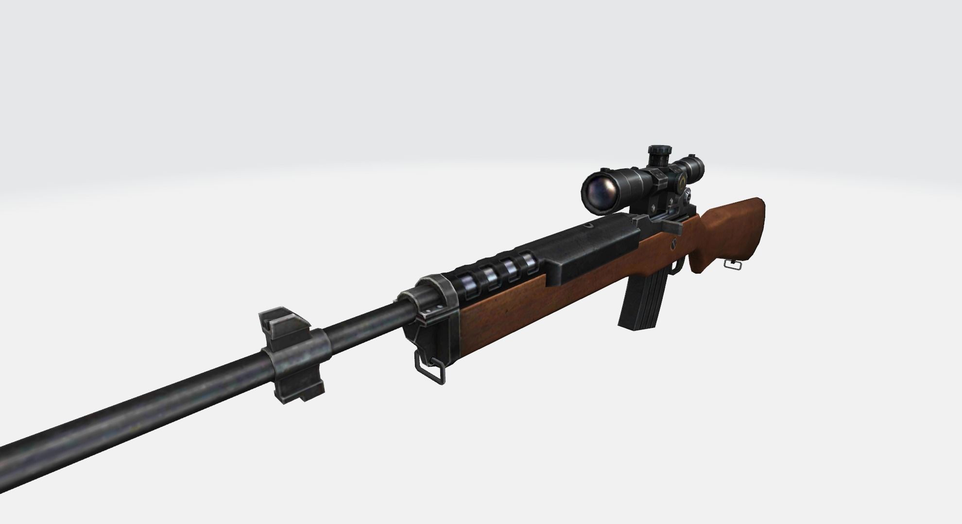 Weapon Marksman Rifle  Woodpecker AC80  SKS SVD 3D model_7
