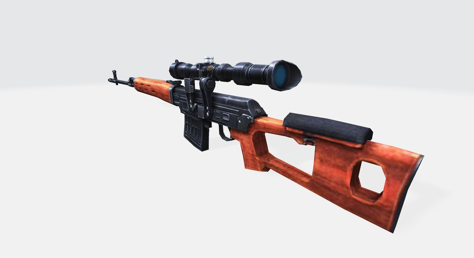 Weapon Marksman Rifle  Woodpecker AC80  SKS SVD 3D model_11