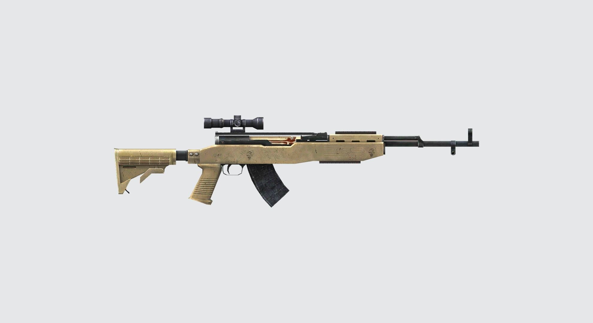 Weapon Marksman Rifle  Woodpecker AC80  SKS SVD 3D model_8