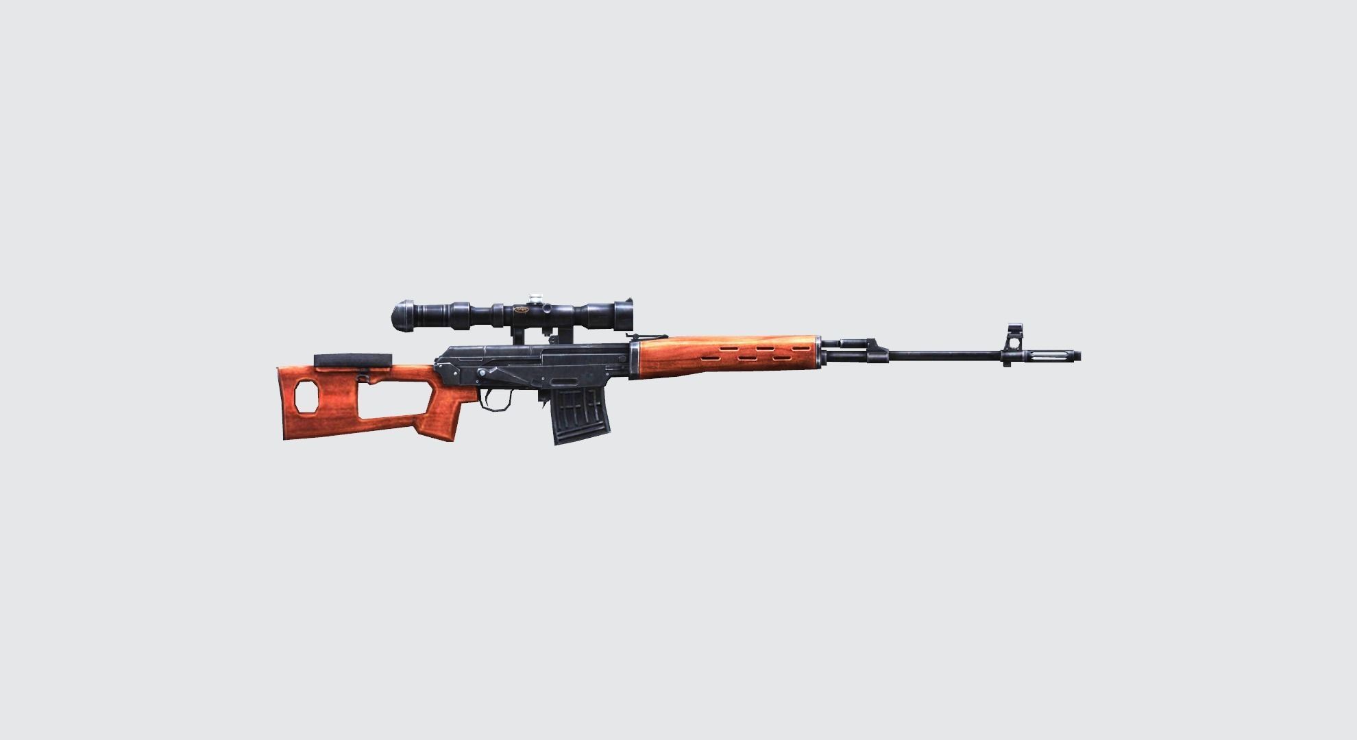 Weapon Marksman Rifle  Woodpecker AC80  SKS SVD 3D model_10