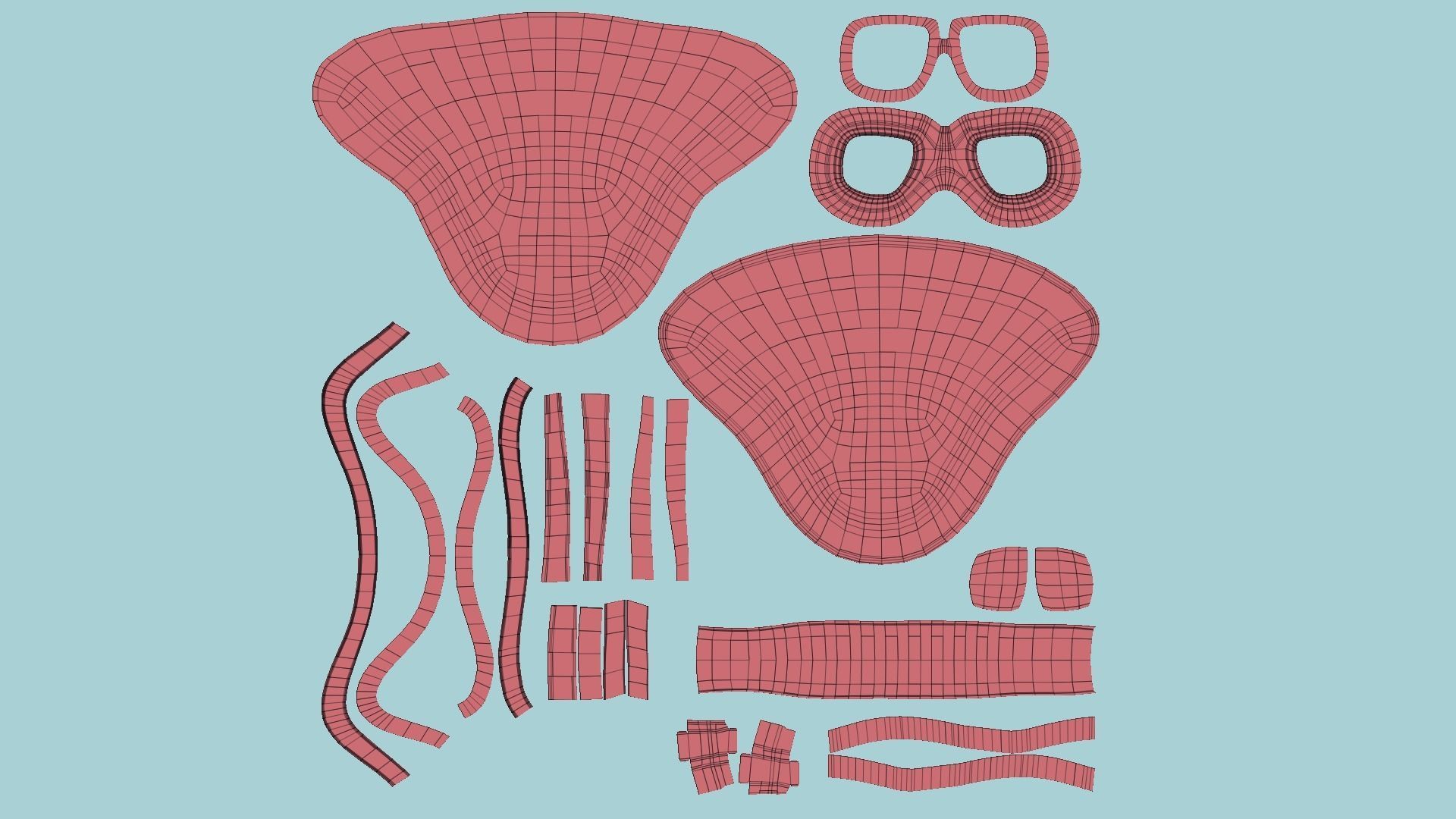 09 Biker Classic Helmet - Character Design Fashion 3D Model Collection_19