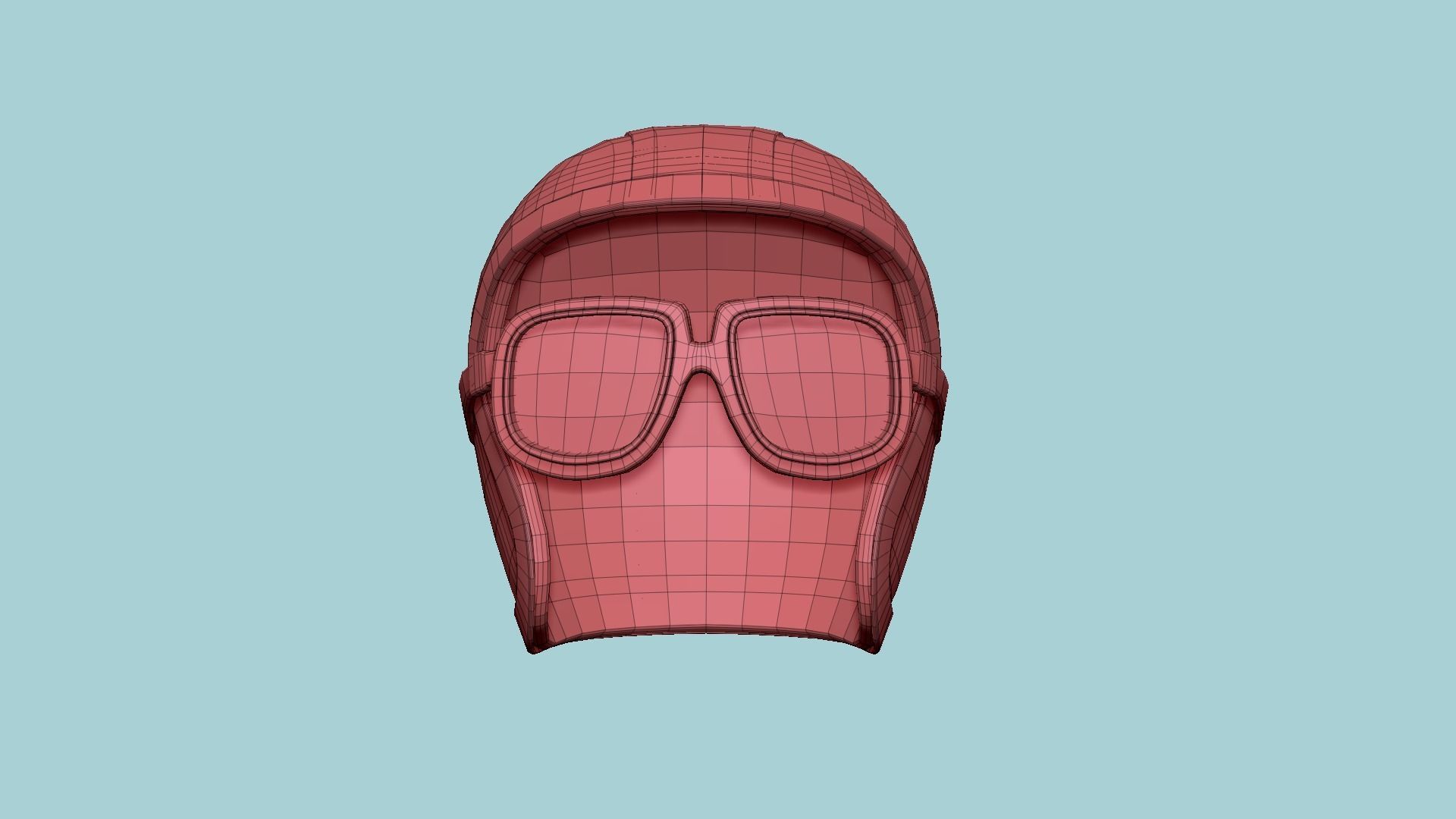 09 Biker Classic Helmet - Character Design Fashion 3D Model Collection_16