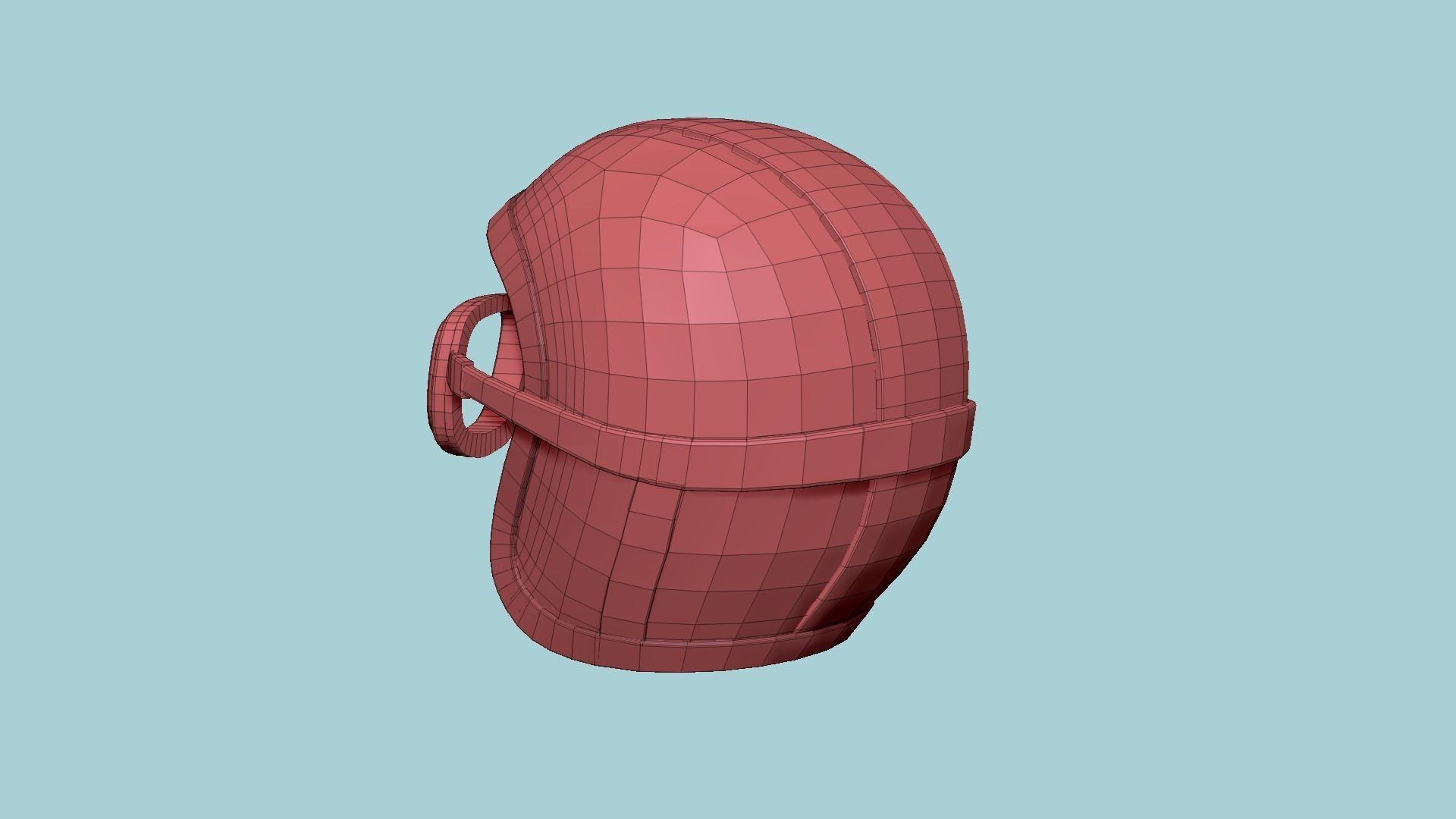 09 Biker Classic Helmet - Character Design Fashion 3D Model Collection_17