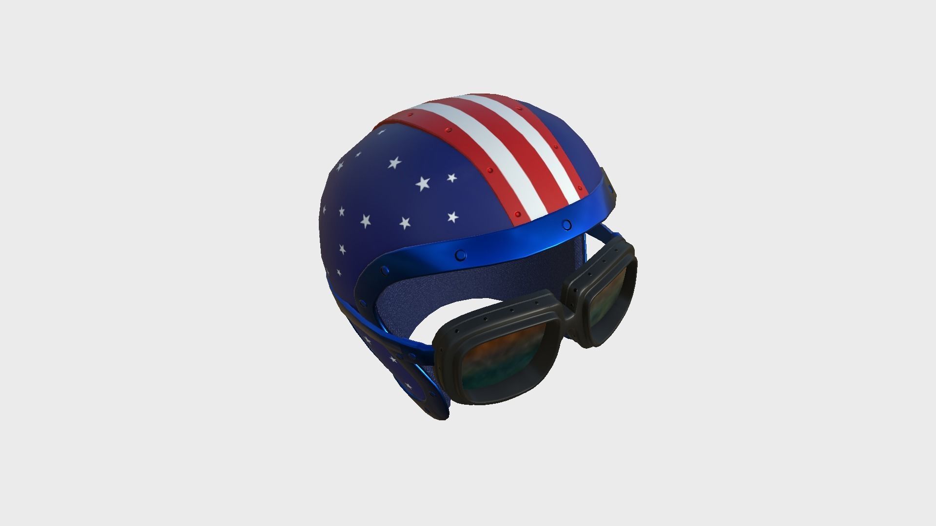 09 Biker Classic Helmet - Character Design Fashion 3D Model Collection_23