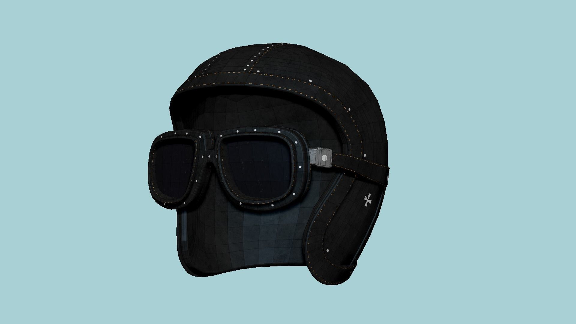 09 Biker Classic Helmet - Character Design Fashion 3D Model Collection_61