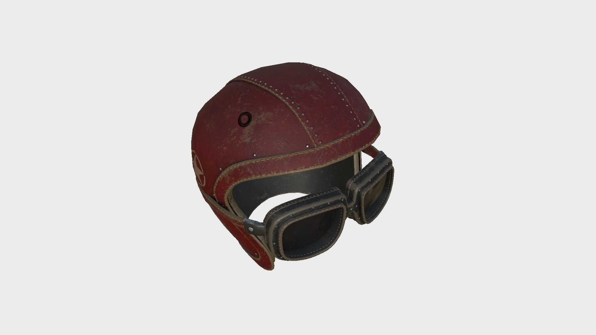 09 Biker Classic Helmet - Character Design Fashion 3D Model Collection_55