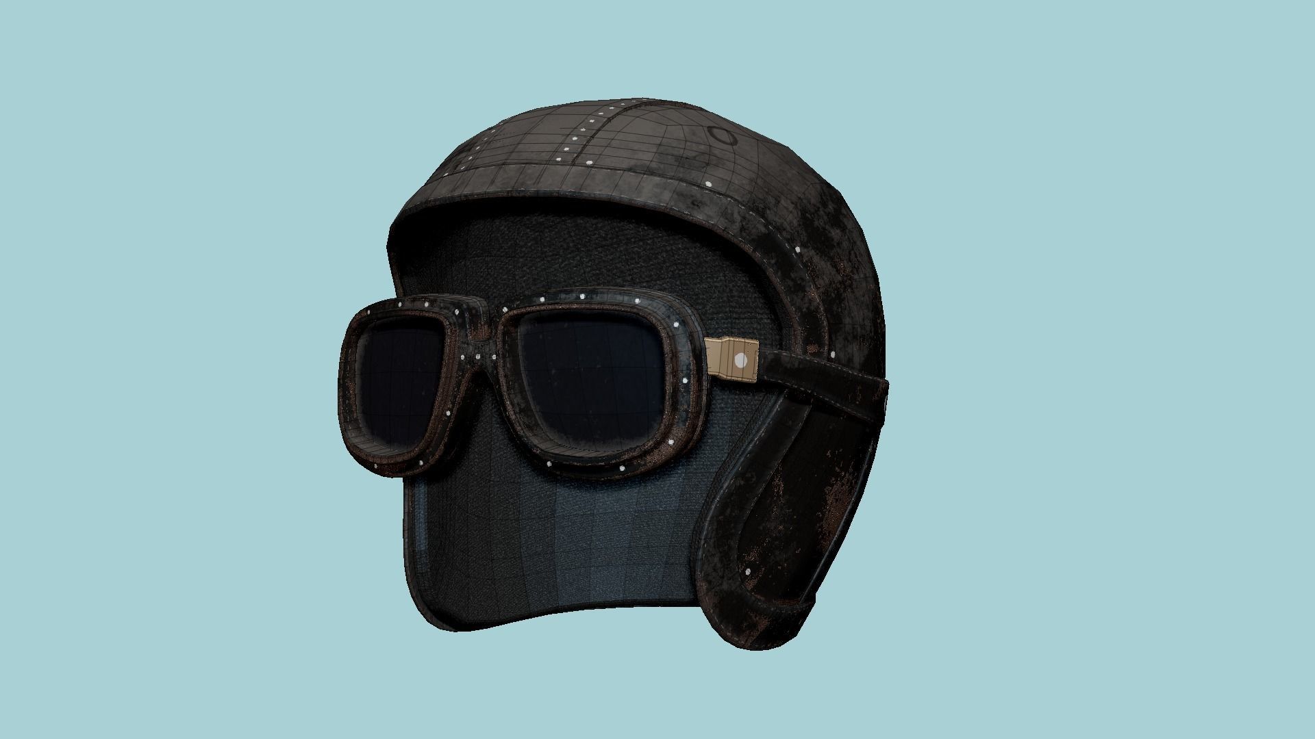 09 Biker Classic Helmet - Character Design Fashion 3D Model Collection_69