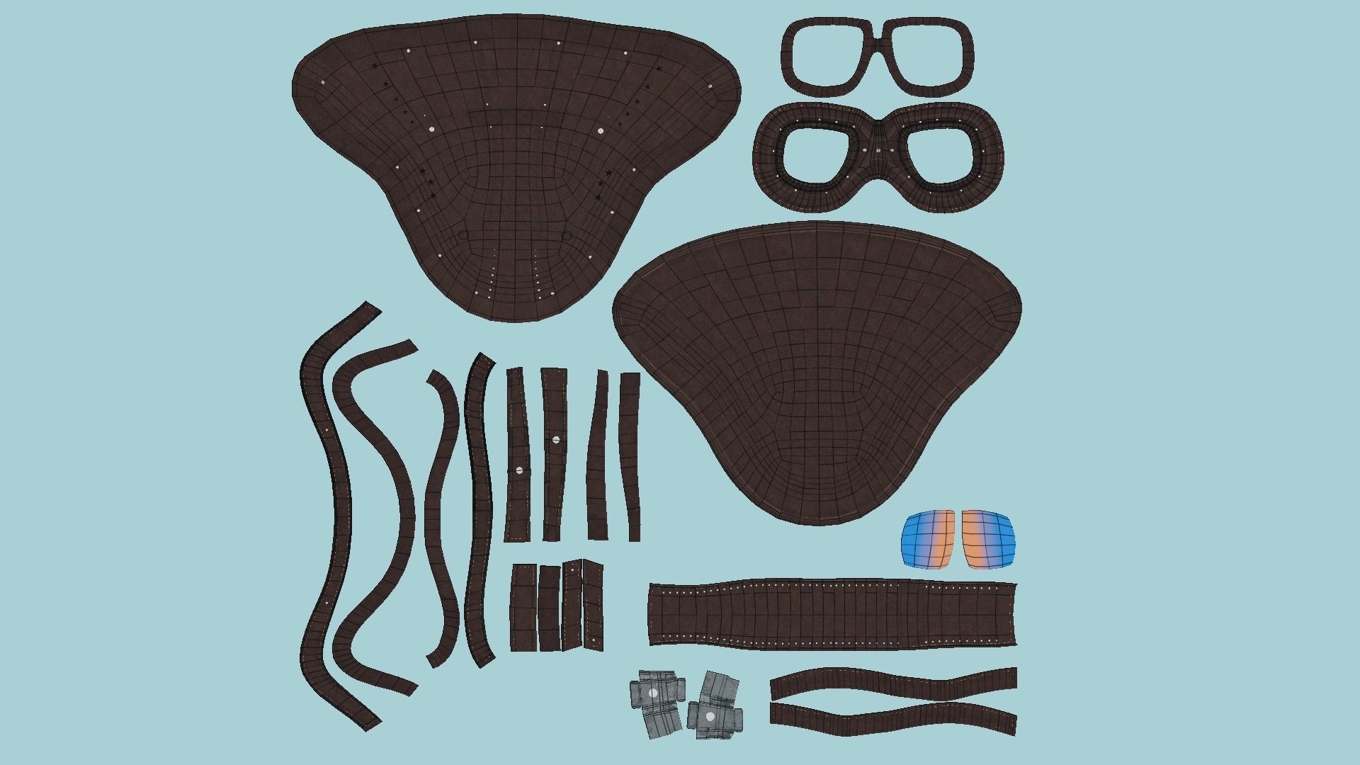 09 Biker Classic Helmet - Character Design Fashion 3D Model Collection_58