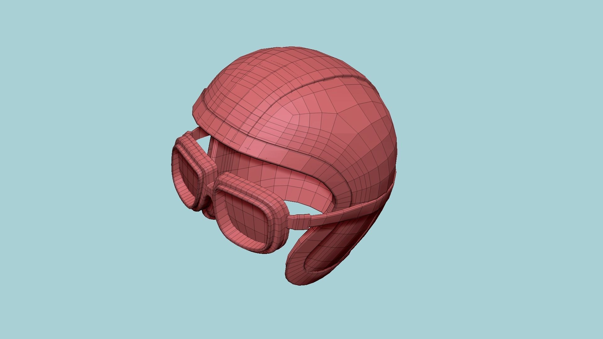 09 Biker Classic Helmet - Character Design Fashion 3D Model Collection_15