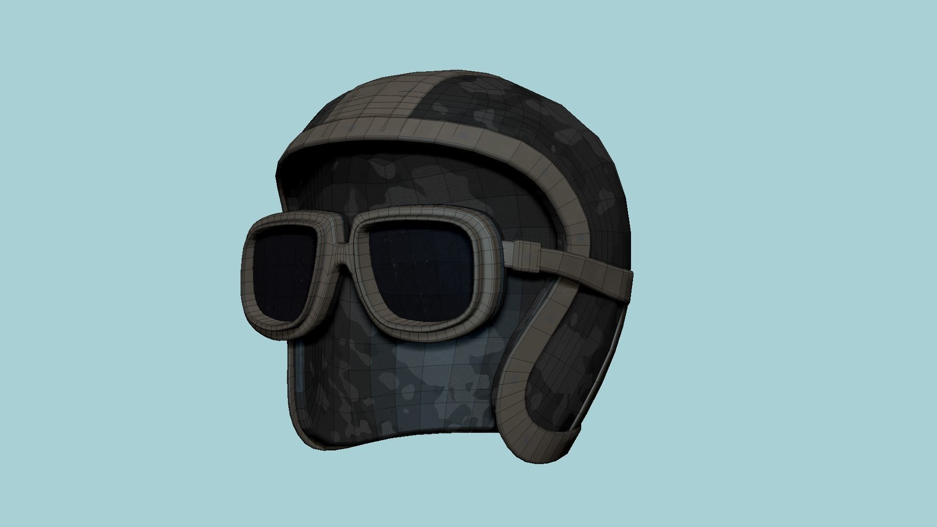 09 Biker Classic Helmet - Character Design Fashion 3D Model Collection_67