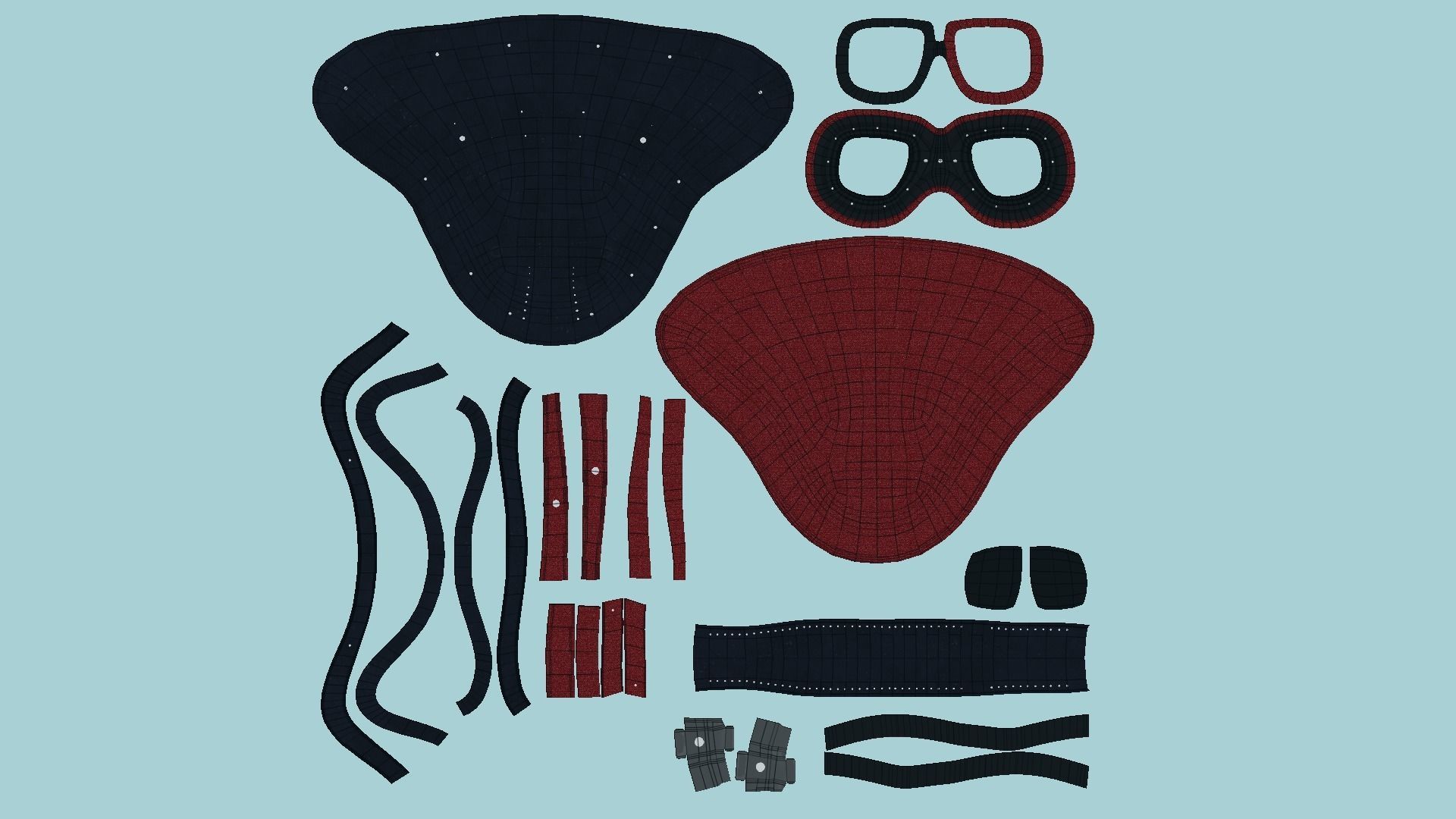 09 Biker Classic Helmet - Character Design Fashion 3D Model Collection_71