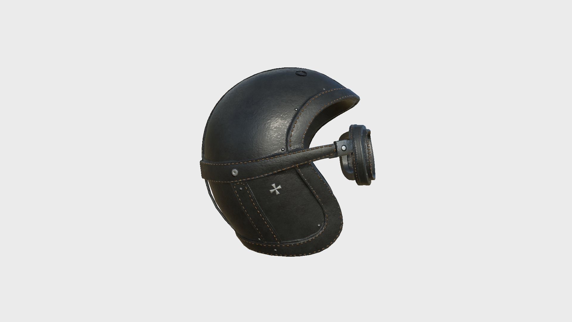 09 Biker Classic Helmet - Character Design Fashion 3D Model Collection_29