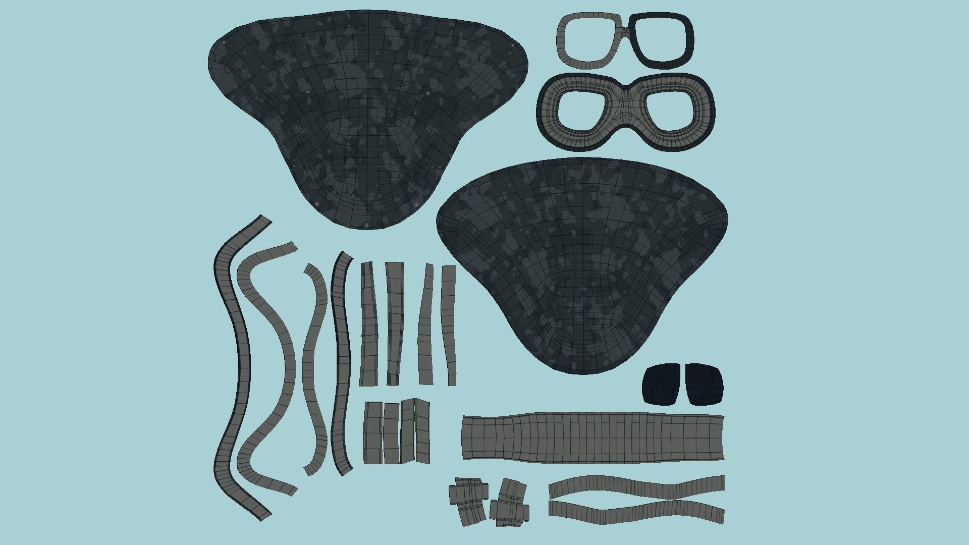 09 Biker Classic Helmet - Character Design Fashion 3D Model Collection_72