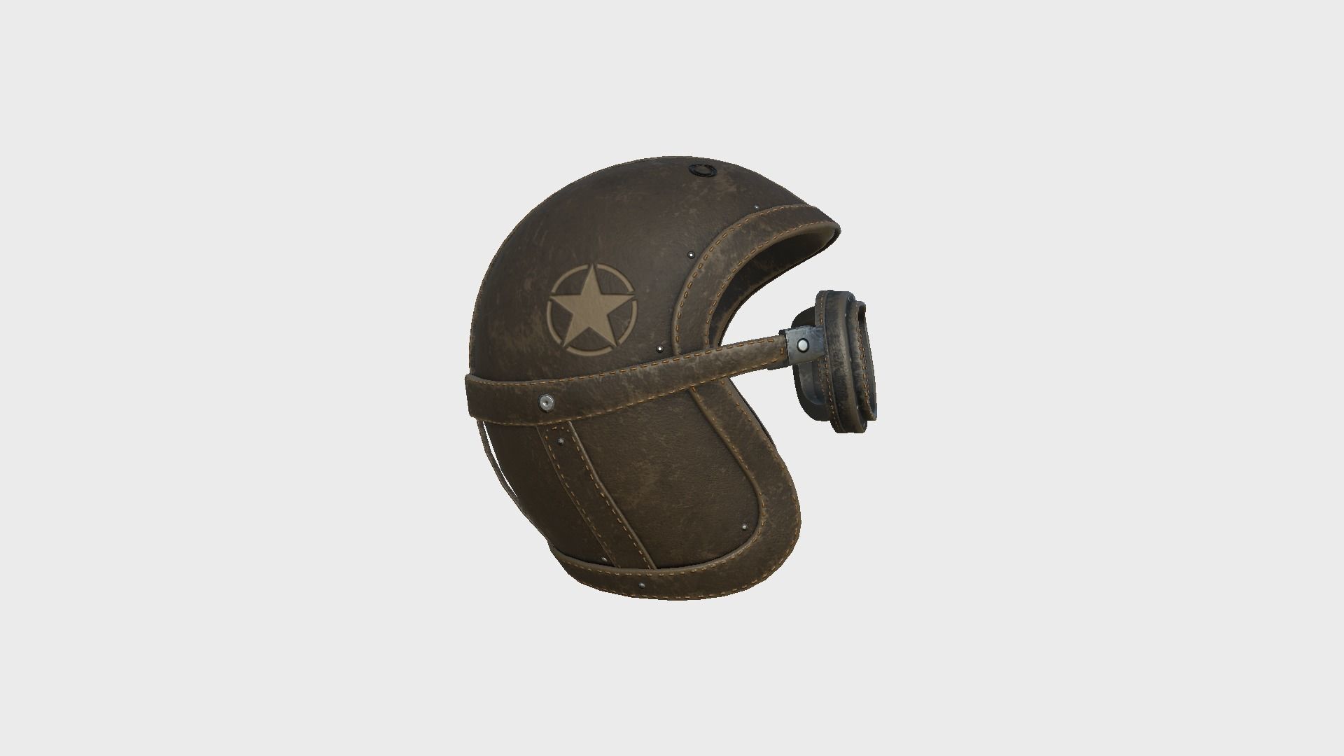 09 Biker Classic Helmet - Character Design Fashion 3D Model Collection_26