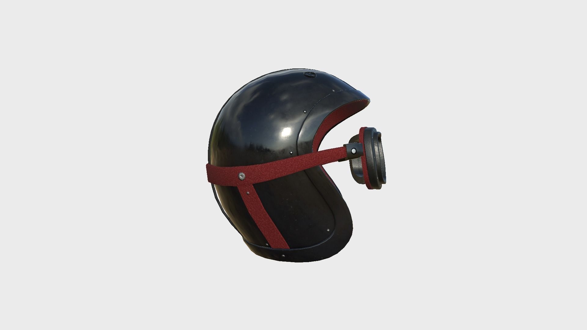 09 Biker Classic Helmet - Character Design Fashion 3D Model Collection_46