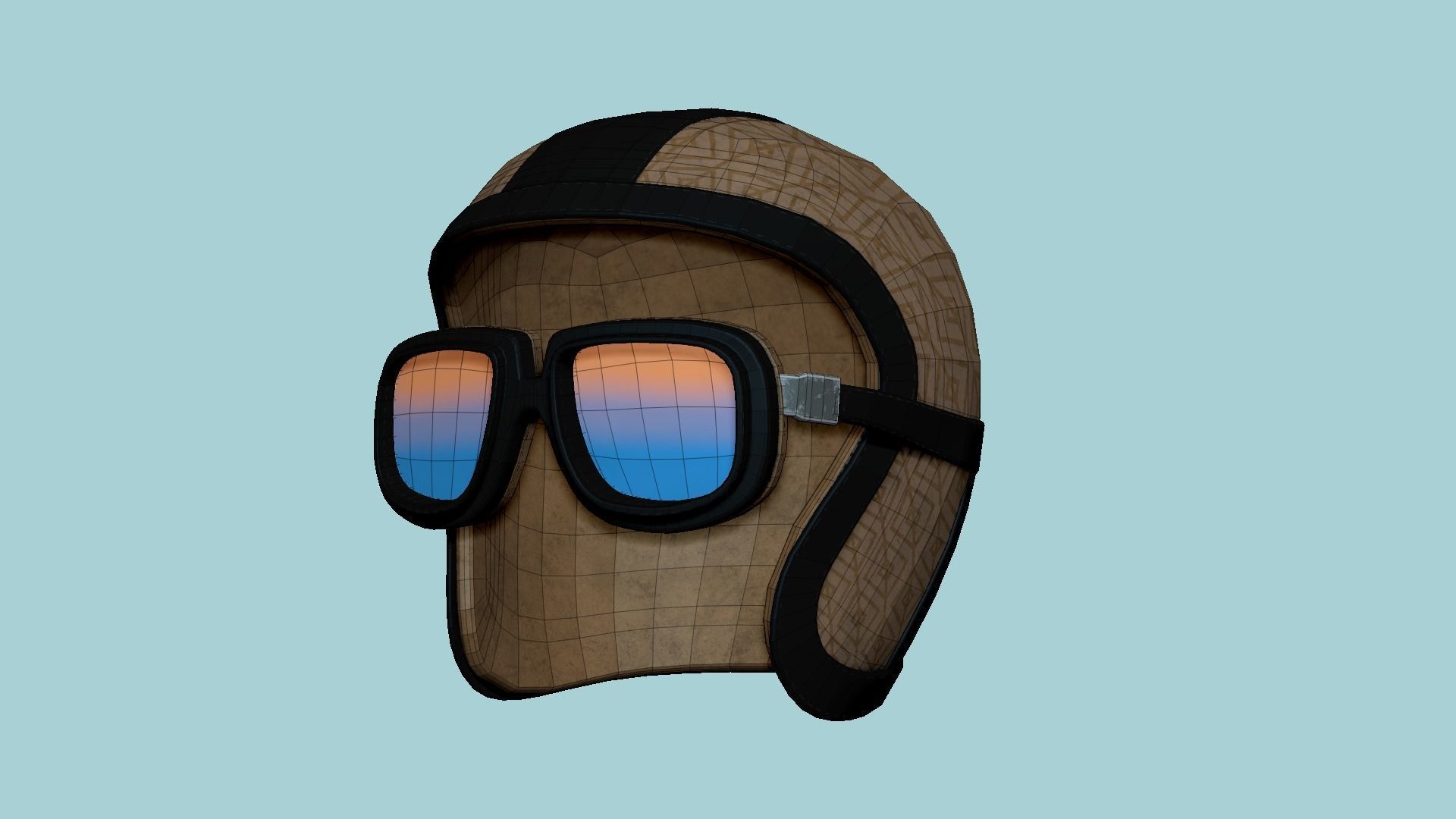 09 Biker Classic Helmet - Character Design Fashion 3D Model Collection_66