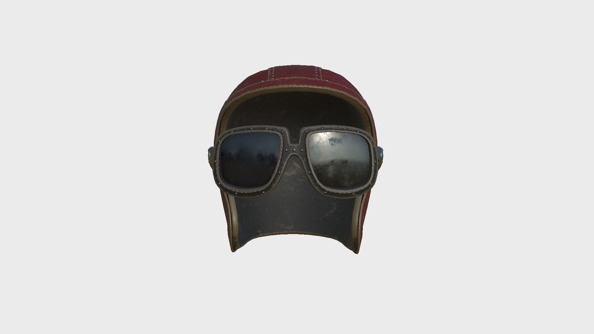 09 Biker Classic Helmet - Character Design Fashion 3D Model Collection_49