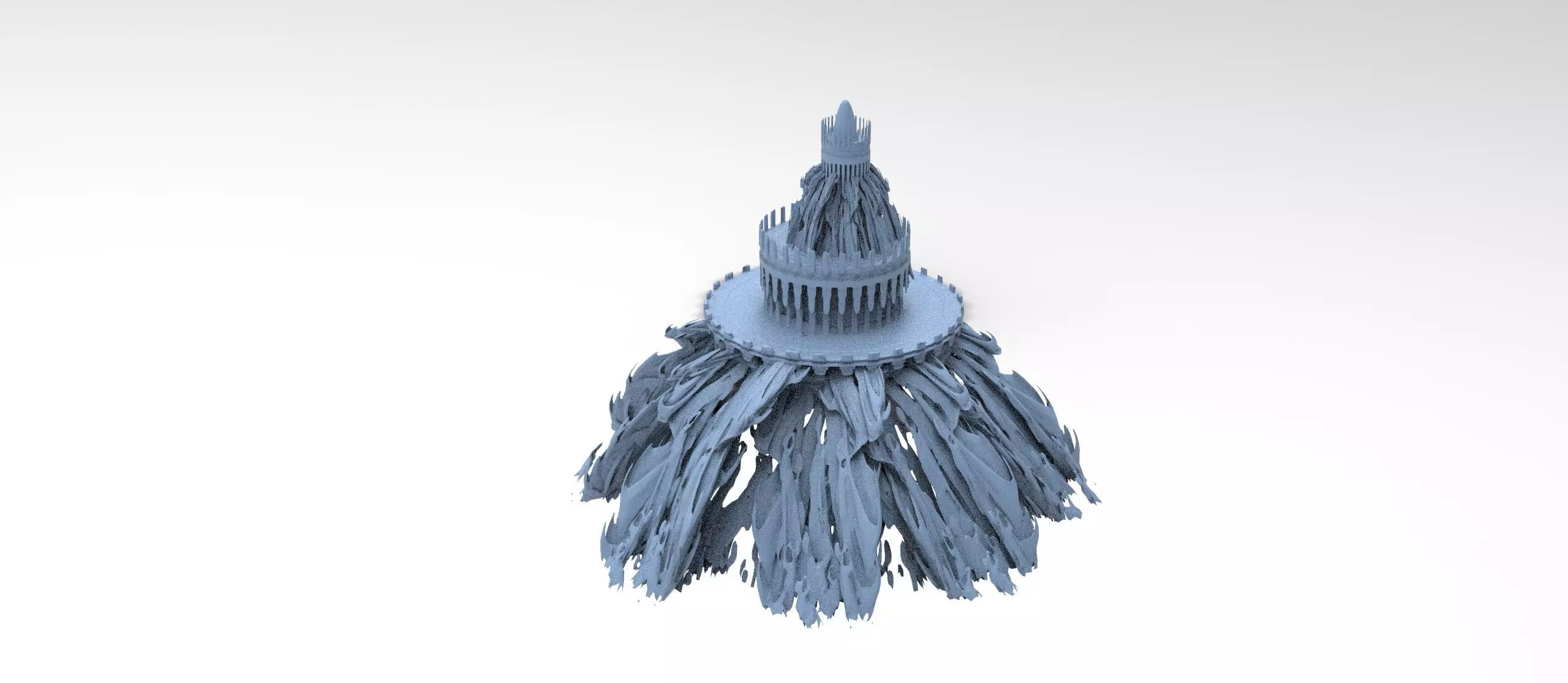 Greek ocean fountains stone 3D model
