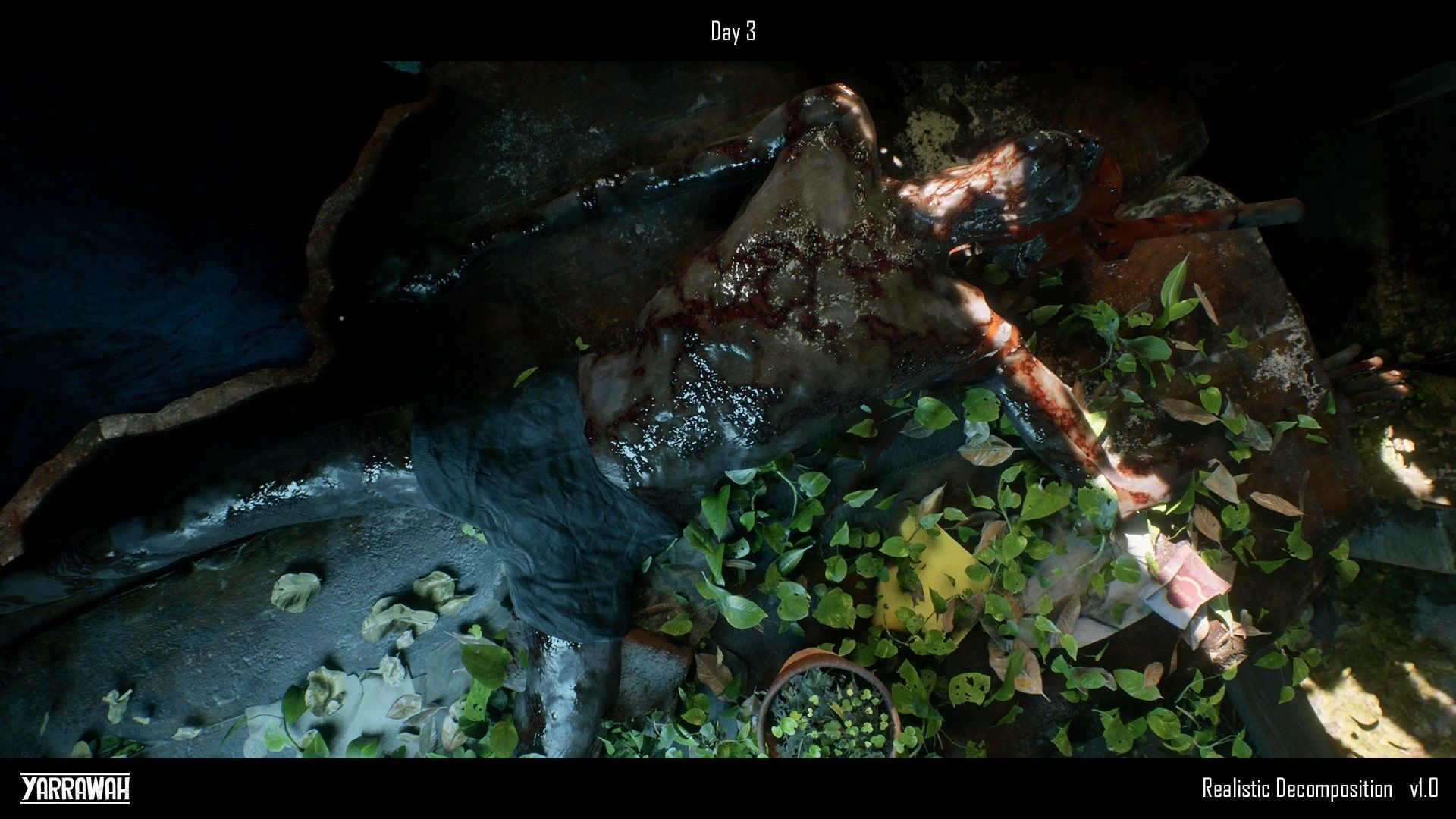 Zombies - Starved Male-Female Twin-Pack Low-poly 3D model_2