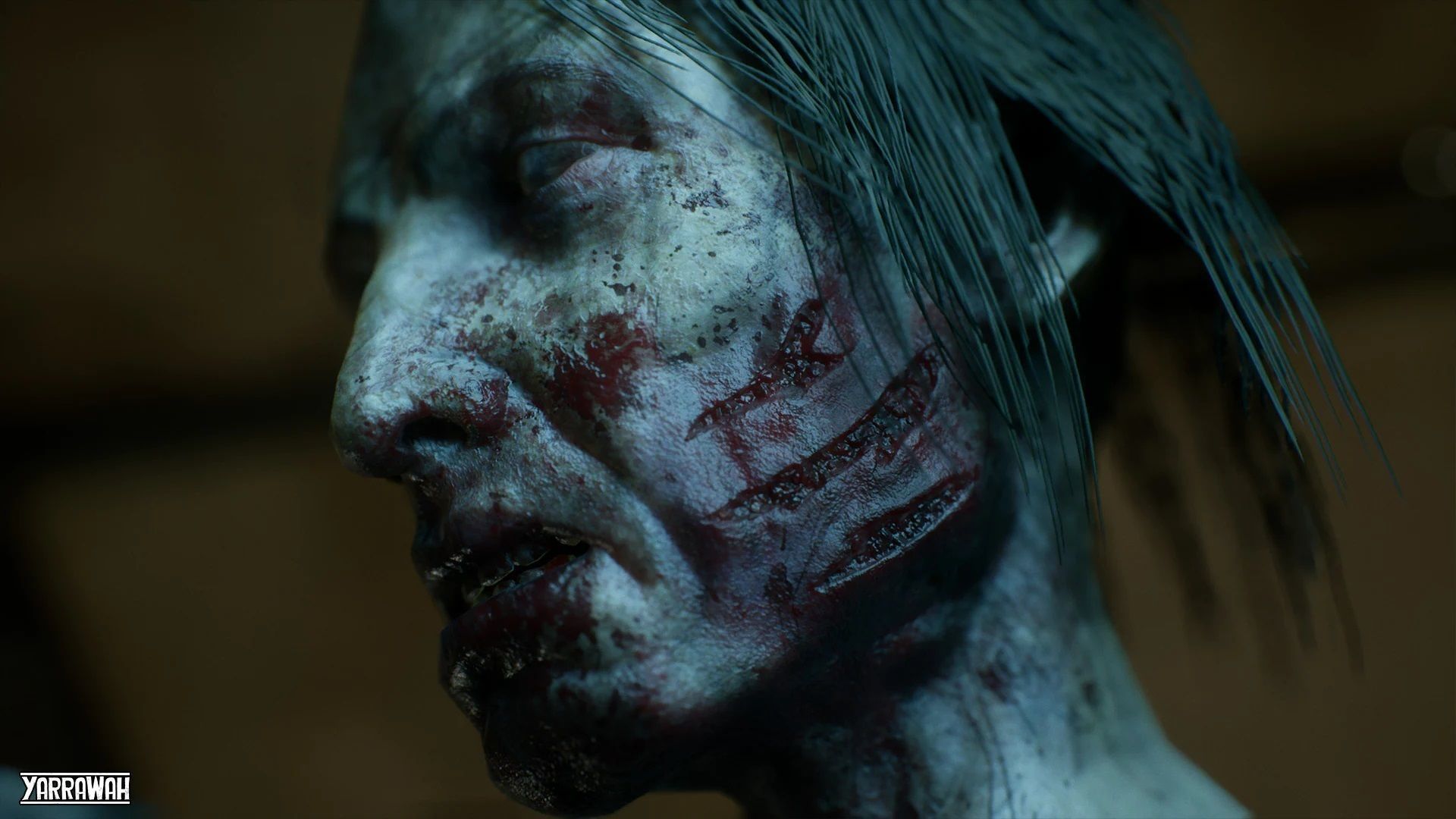 Zombies - Starved Male-Female Twin-Pack Low-poly 3D model_4