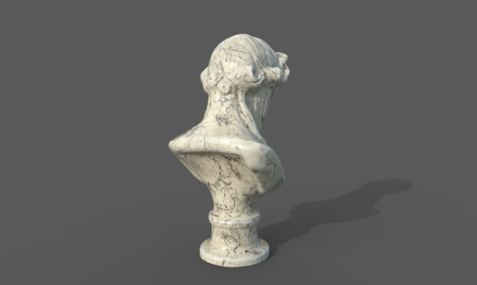 the Veiled Lady bust Low-poly 3D model_19