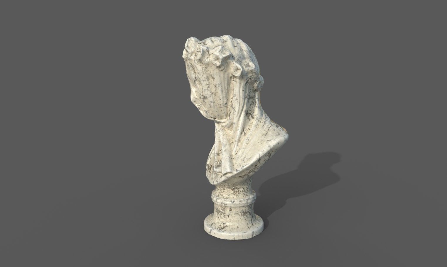 the Veiled Lady bust  Low-poly 3D model_17
