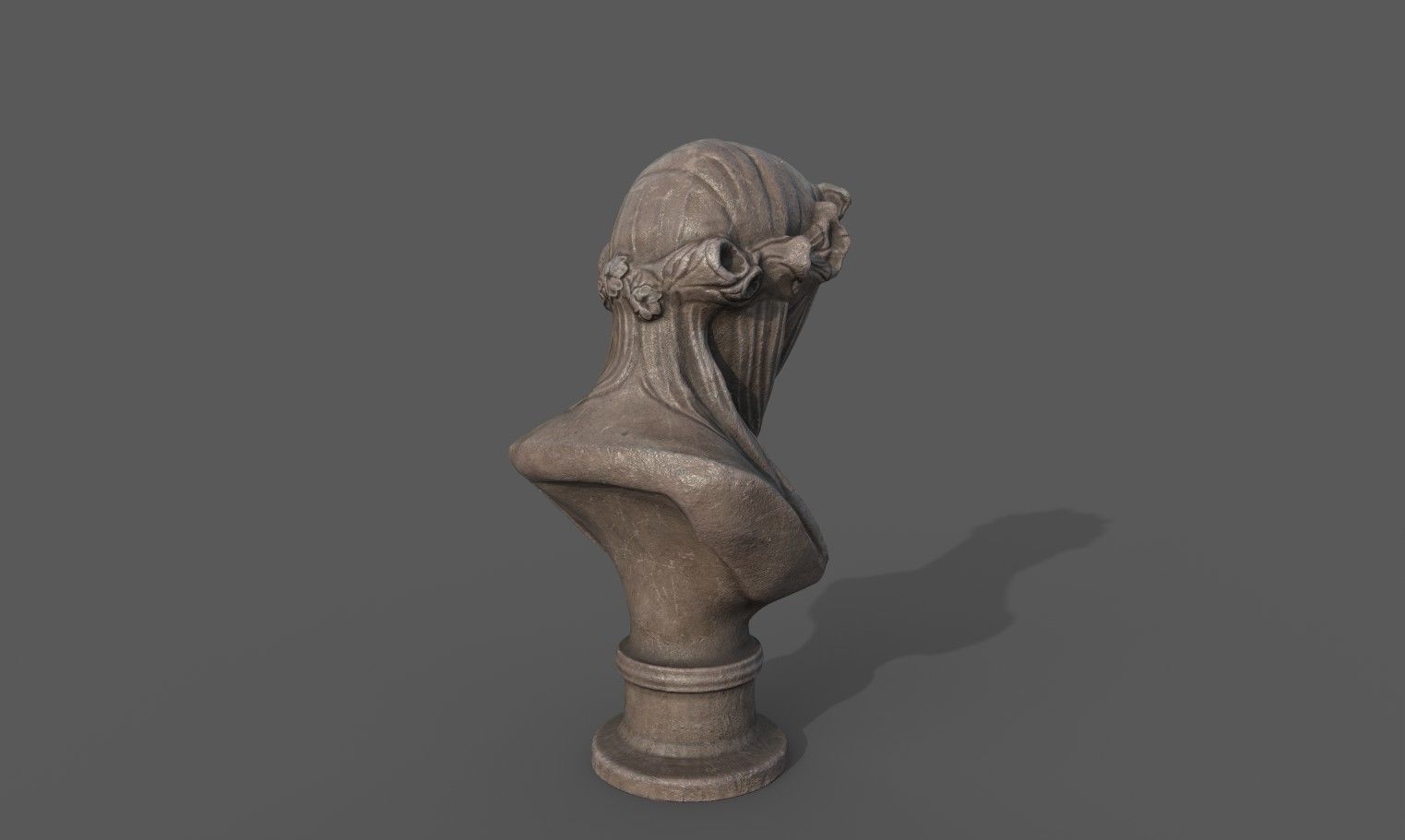the Veiled Lady bust Low-poly 3D model_6