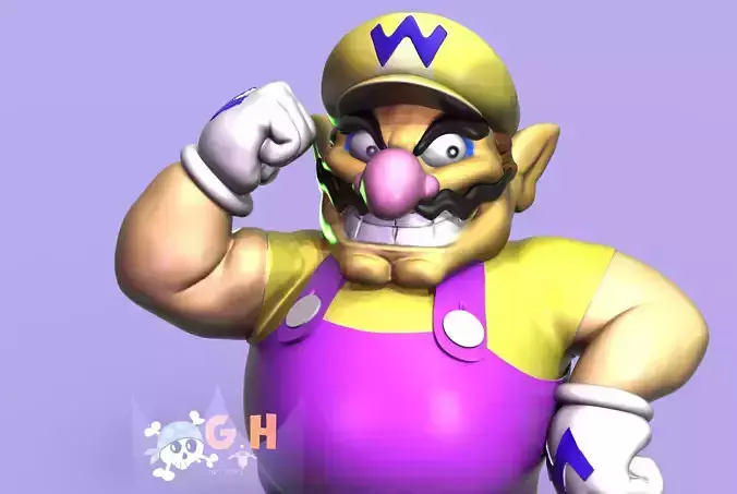 Wario super mario bros  3D print model