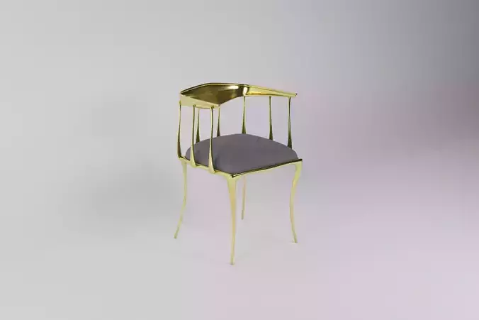 Chair gold with seat
