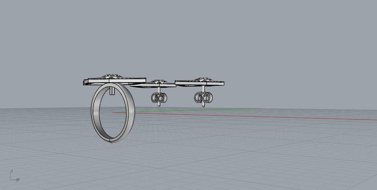 Ring and Earrings 3D print model_8