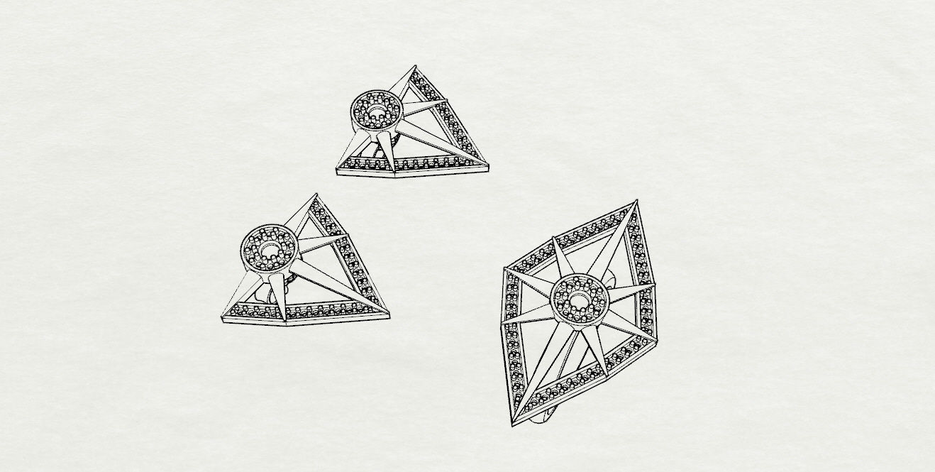 Ring and Earrings 3D print model_12