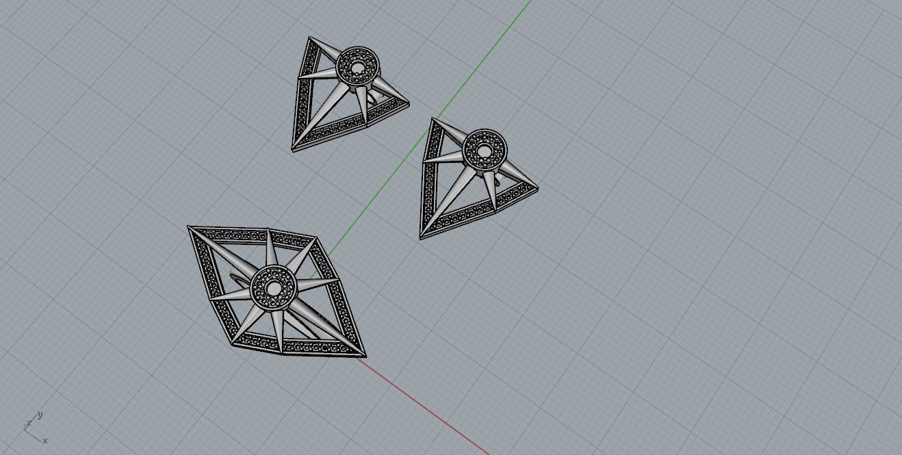 Ring and Earrings 3D print model_6