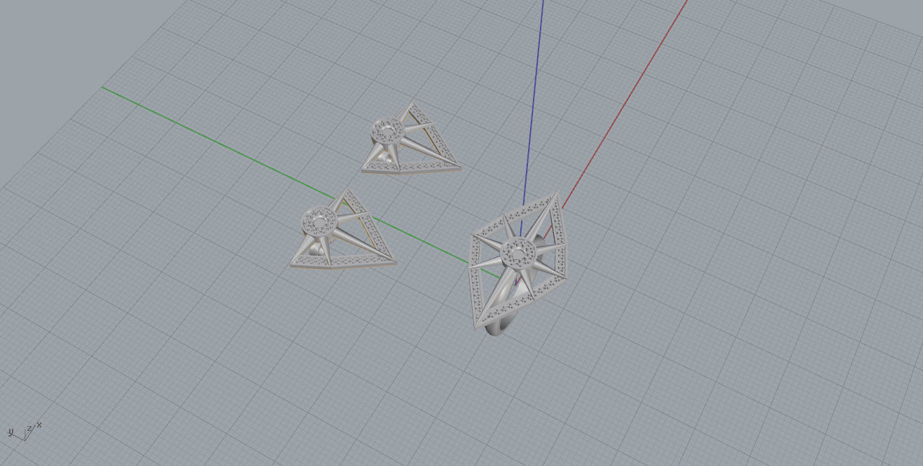 Ring and Earrings 3D print model_11