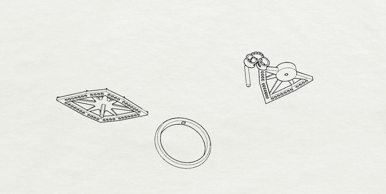 Ring and Earrings 3D print model_16