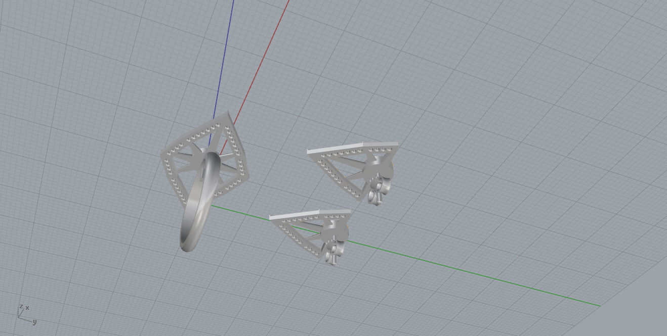 Ring and Earrings 3D print model_9