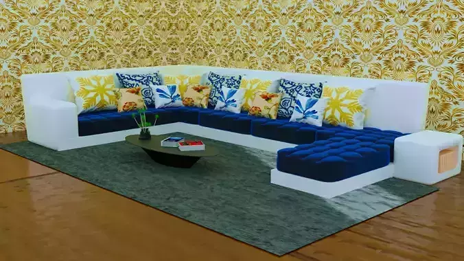 Sofa with additional equipment for the livingroom