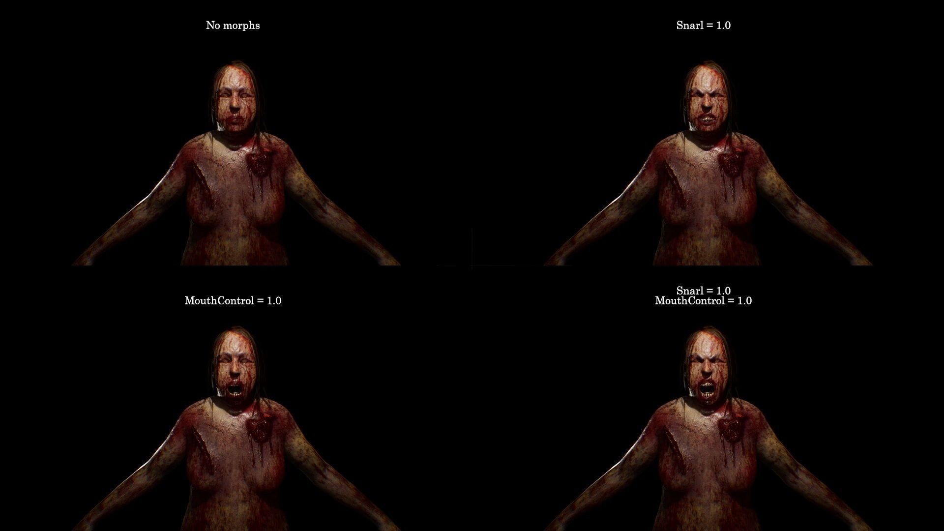 Zombies - Modular Four Pack Low-poly 3D model_19